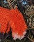 Delightful orange hand knit fox ornament - ARCADIA HOME
